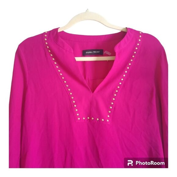 Ivanka Trump Studded Pull-on Style Barbie Blouse - Picture 2 of 3